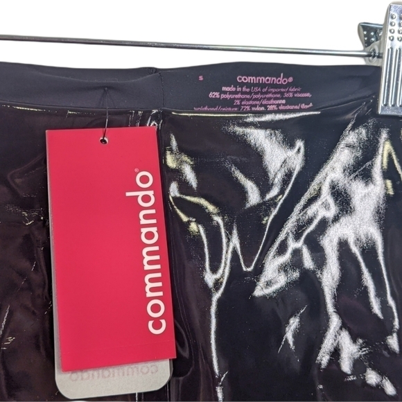 NWT Commando Black Patent Leather Leggings Size S - Picture 3 of 8